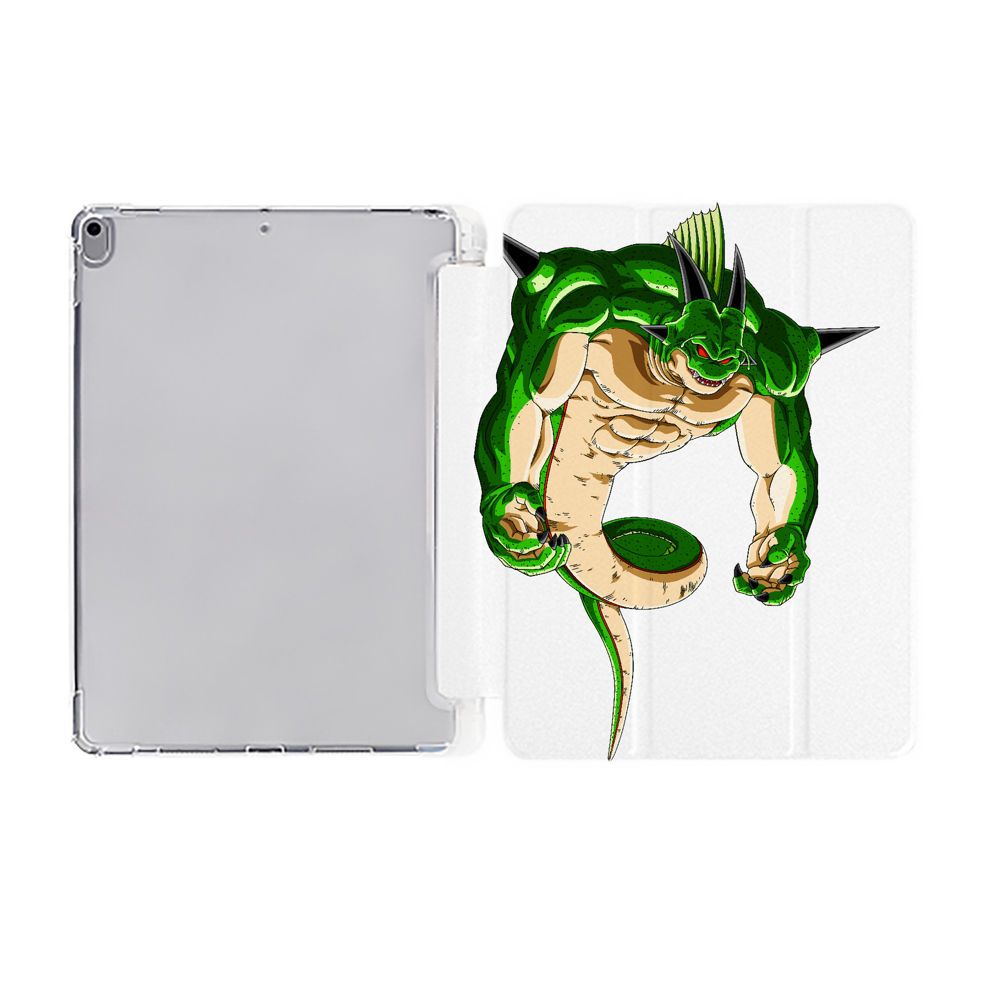 （画像用） ドラゴンボール 神龍 シェンロン DRAGON BALL Shenron IPad ケース ペン収納付き 三つ折りスタンド PUレザー×シリコン 対応機種9.5/10.5/10.9インチ